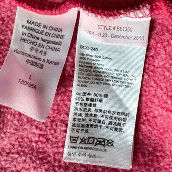 Marmot Women’s L Full Zip Hoodie Pink Fleece Jacket Outdoor Spell out Gorpcore - Picture 9 of 10